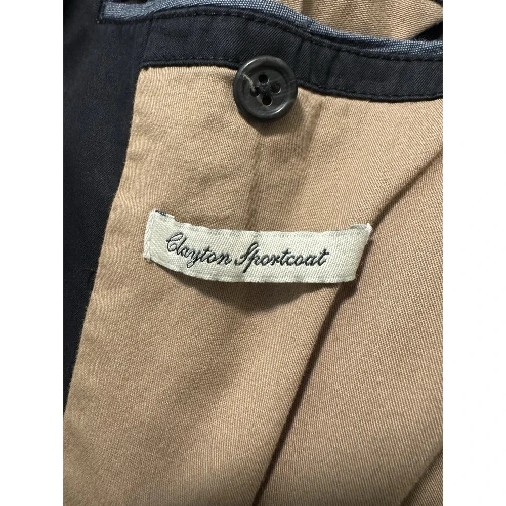 J Crew Clayton L-Tall Men's Black Sportcoat 3-Button Preppy‎ Cotton Jacket EUC